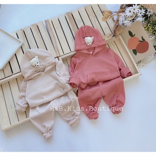 BỘ LEN GÂN MŨ TAI GẤU CHO BÉ GÁI BÉ TRAI❤️Mã B5436