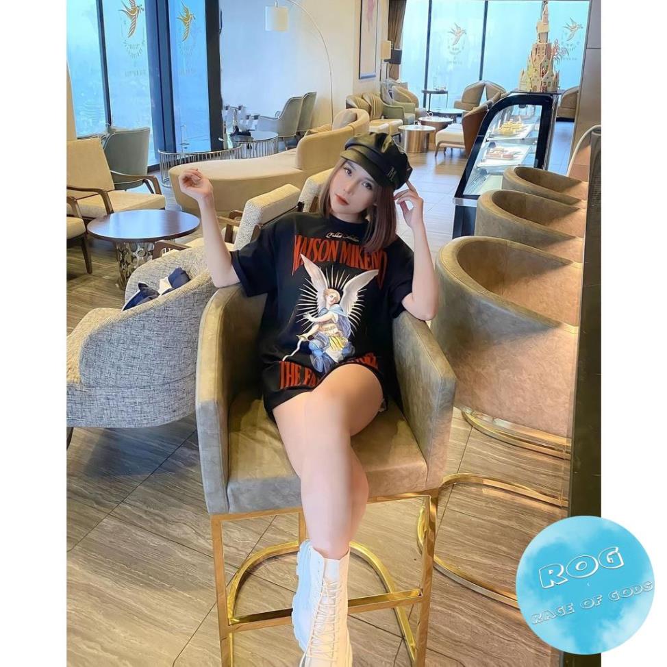 Áo thun tay lỡ MIKENCO 4 Streetwears SG , Áo thun unisex nam nữ from rộng oversize chất liệu cotton