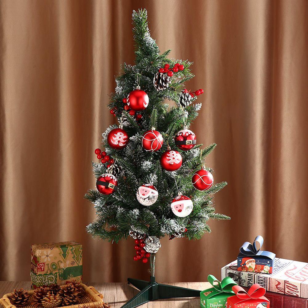 Set 9 Trái Châu 6cm Treo Trang Trí Giáng Sinh