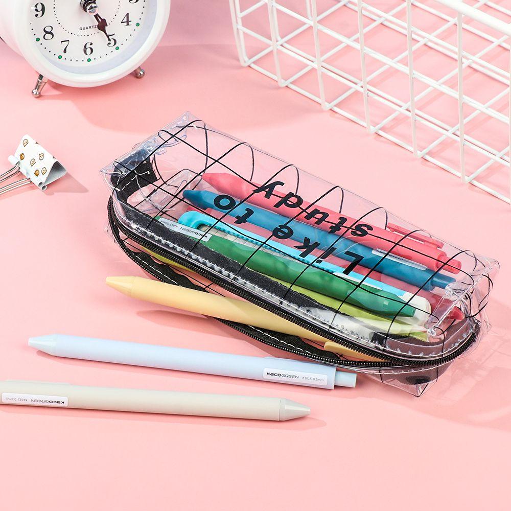 PISTA Bóp Viết Hàn Quốc Họa Tiết Trái Tim Dễ Thương