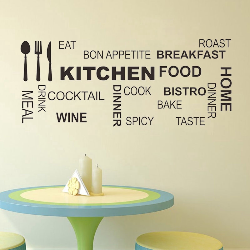 Miếng dán tường chất liệu PVC họa tiết chữ tiếng anh dành cho trang trí nhà cửa DIY K4Z5