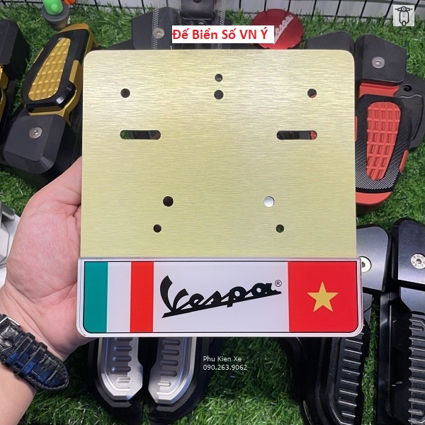 Đế Biển Số Kiểu Châu Âu Cho Vespa Sprint Primavera LX GTS GTV