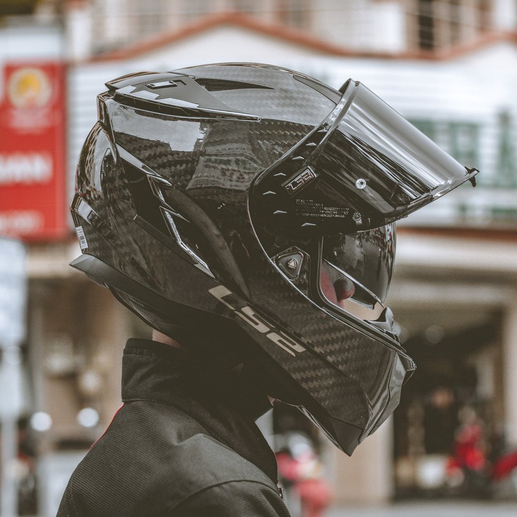 [TẶNG PINLOCK] Fullface LS2 FF327 CHALLENGER CARBON – 2 Kính – Sợi Carbon