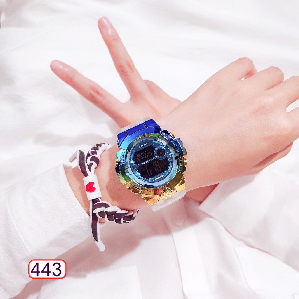 ĐÔNG HỒ NAM NỮ HAZO SPORT 443 PHA MÀU DÂY TRONG SUỐT THỜI TRANG CỰC HOT | BigBuy360 - bigbuy360.vn