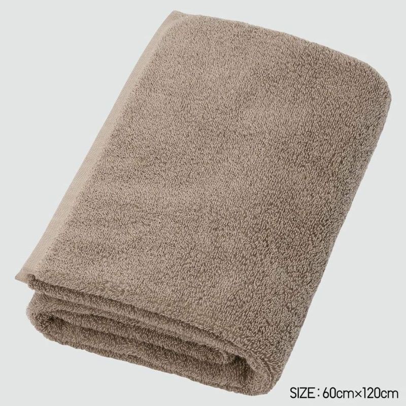 Khăn tắm uni.qlo xuất dư - chất cotton organic mềm mịn kt 60x120cm
