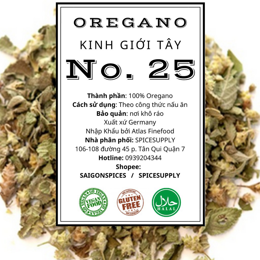 250g Oregano Kinh giới cay khô gói Origano tây 1kg 500g 250g 30g