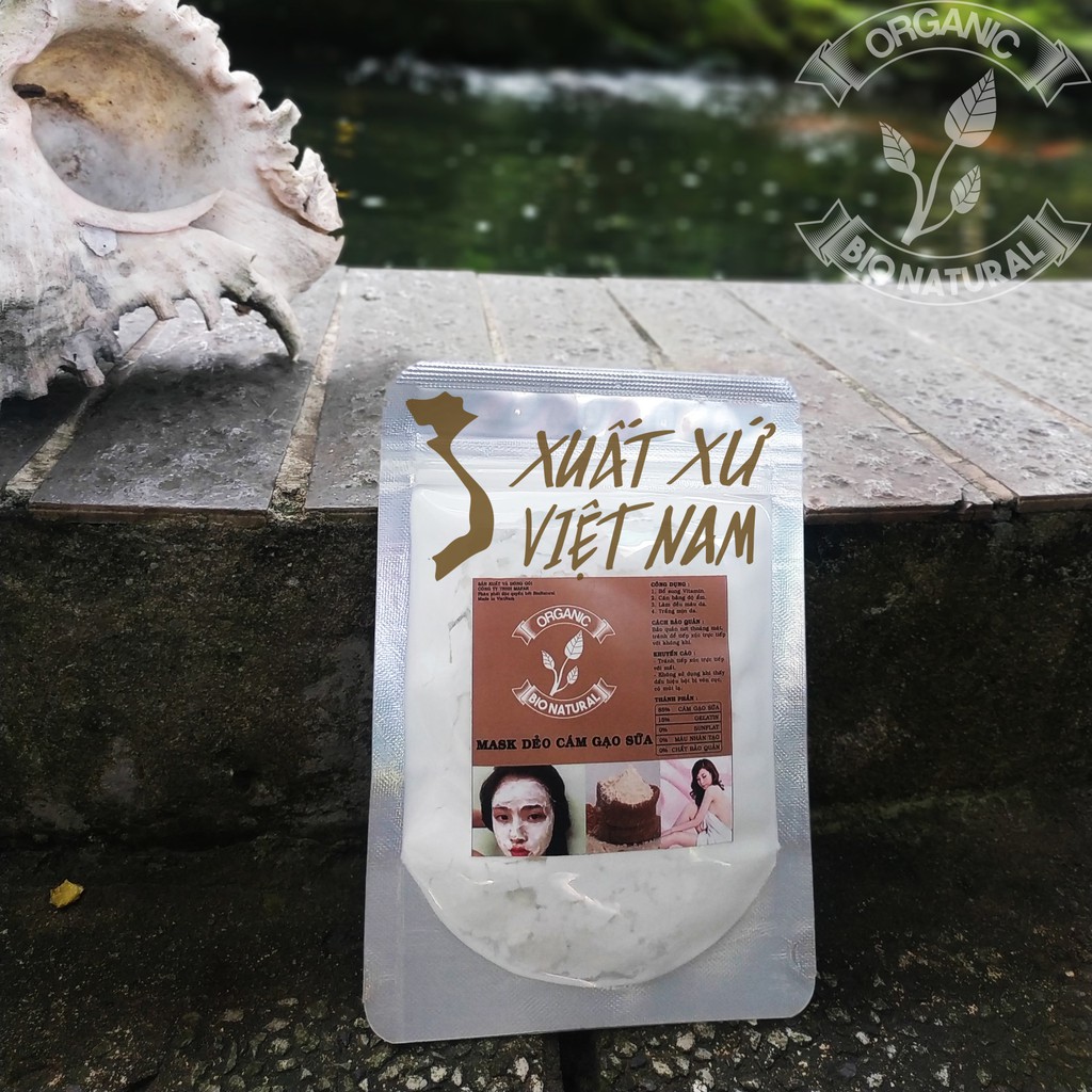 [BIONATURALVN] Bột đắp mặt nạ Mask Dẻo Cám Gạo Sữa HANDMADE