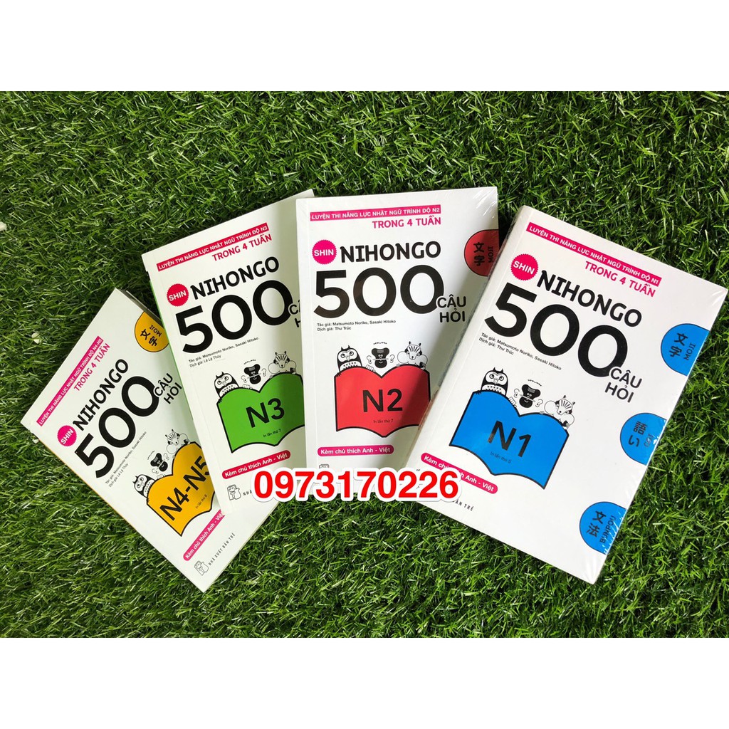 Sách 500 Câu Hỏi Luyện Thi Năng Lực Nhật Ngữ - Bộ 4 cuốn (Shin Nihongo 500) | BigBuy360 - bigbuy360.vn