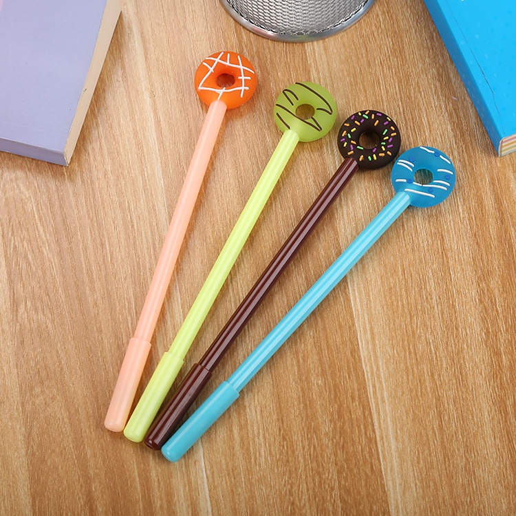 Bút Bi Họa Tiết Bánh Donut Hoạt Hình Dễ Thương Dành Cho Học Sinh
