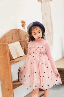 Freeship 99k TQ_Váy len cao cấp cho bé 4-9t