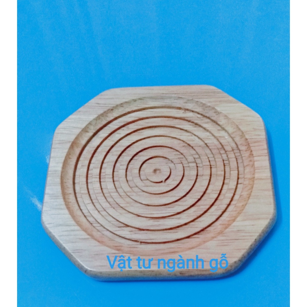 Lót ly hình xoắn ốc, đế lót ly gỗ, KT120x104x65mm