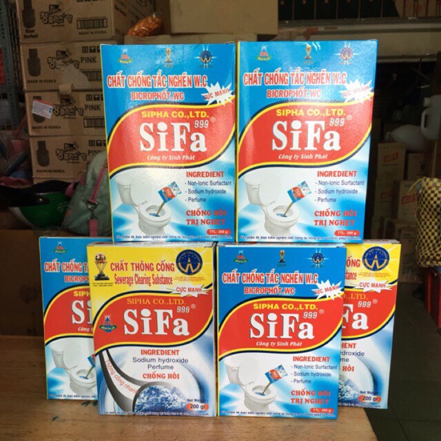 Bột Thông Tắc Cống Cực Mạnh Chống Hôi 200g Sifa – chăm sóc nhà cửa – chất tẩy và khử mùi – thông tắc cống