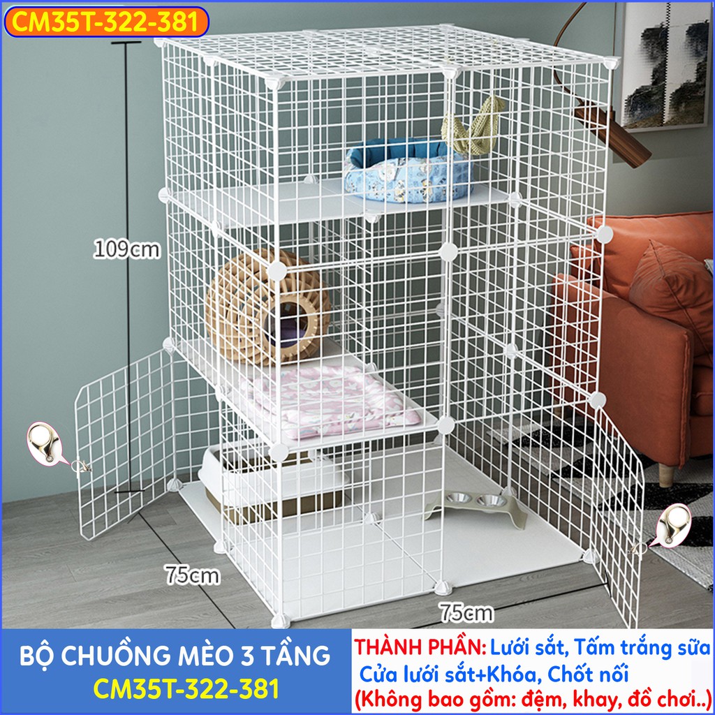 Chuồng mèo 3 tầng, 2 tầng lưới sắt nuôi thỏ, bọ ú, nhím sóc