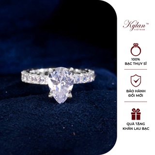 Nhẫn bạc nữ Kylan Silver KL0099GIOTNUOC kim cương nhân tạo hình giọt nước (không kèm hộp nhung)