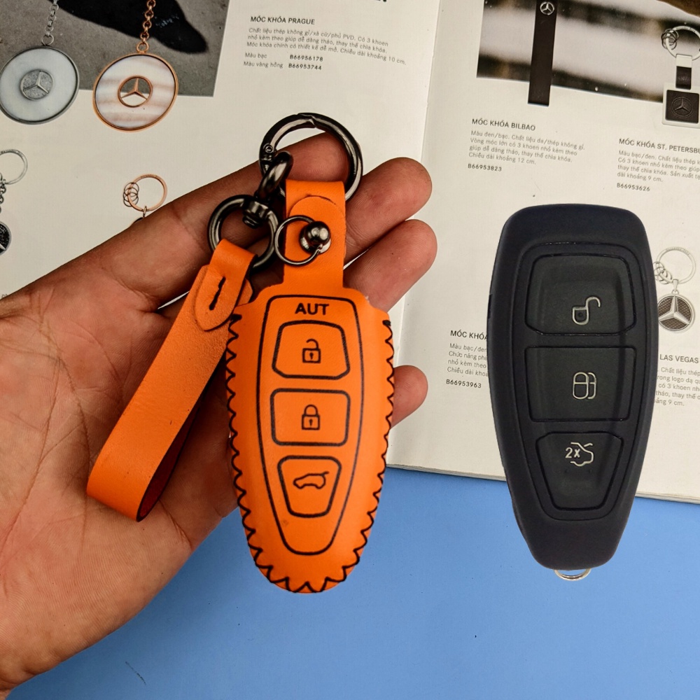Bao Da Chìa Khóa Ford Ecosport, Focus, Fiesta  2014-2017 ( FFV )