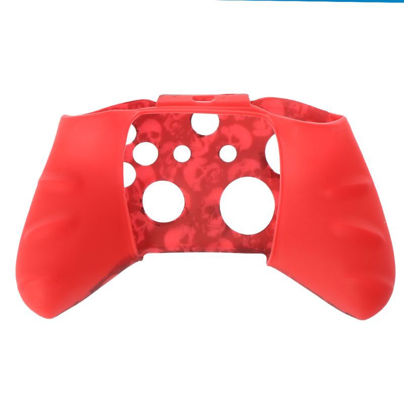 Vỏ Bọc Tay Cầm Chơi Game Bằng Silicone Họa Tiết Đầu Lâu + 2 Nắp Đậy Cho Tay Cầm Chơi Game Xbox One X S