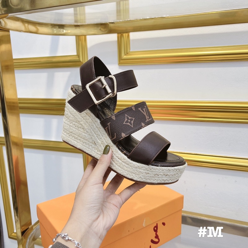 Sandal spsl đế xuồng cói quai ngang bản to fullbox