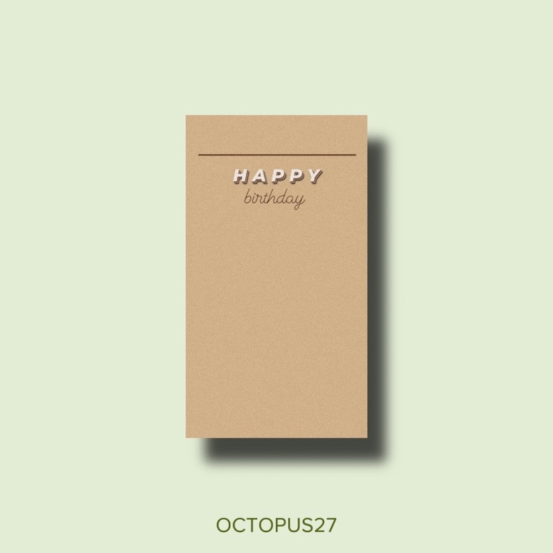 Thiệp Chúc Mừng sinh Nhật Do Octopus Thiết Kế Dành Cho Các Món quà Sinh Nhật Tặng Người Thân, Bạn Bè