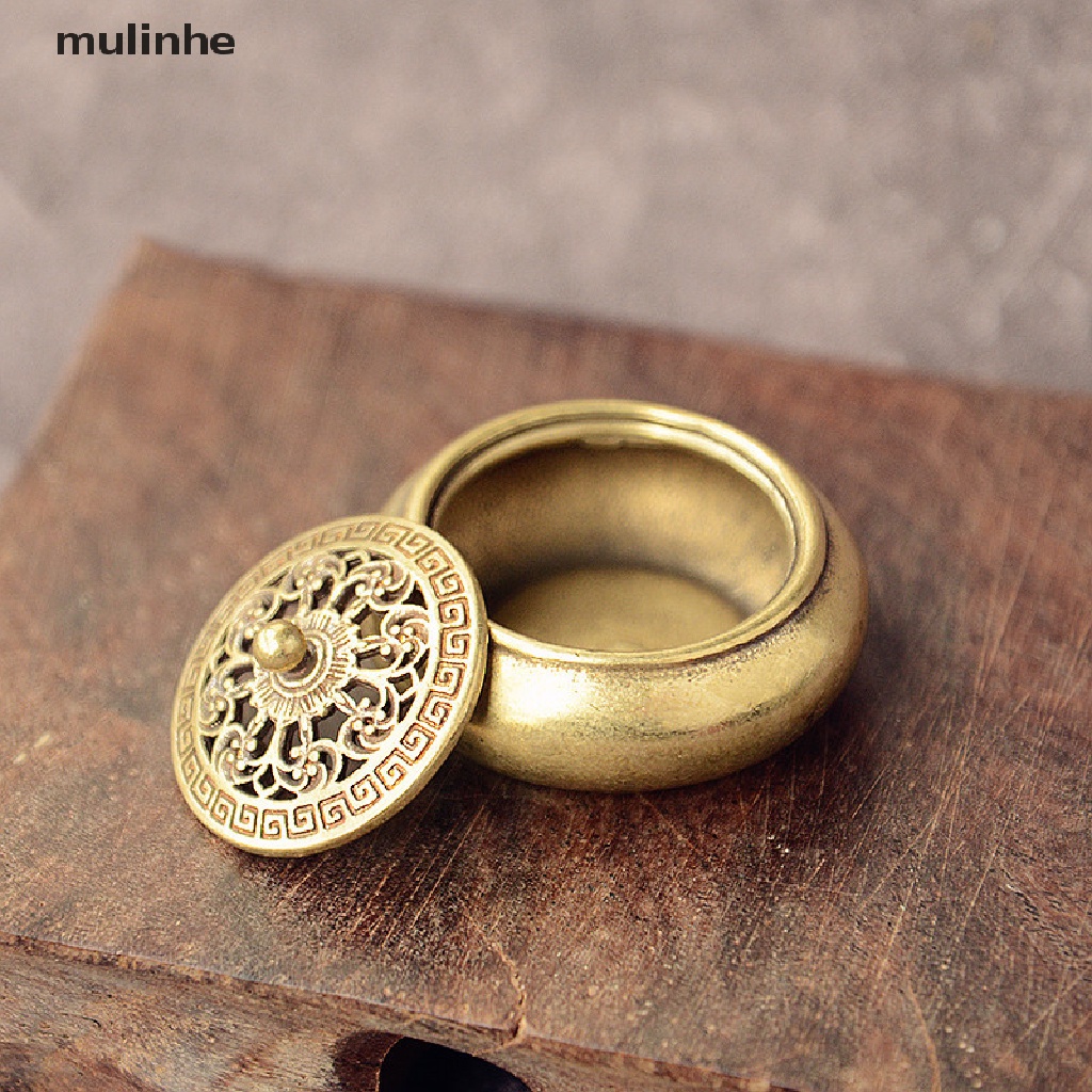 Đế Đốt Trầm Hương Mini Bằng Đồng Thau Hình Hoa Sen