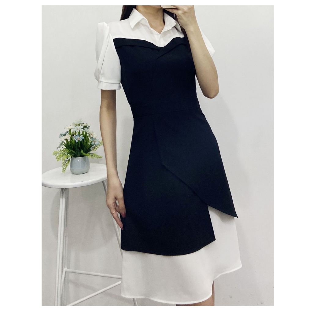 Váy sơ mi dáng dài, đầm công sở váy sơ mi thắt eo xinh | BigBuy360 - bigbuy360.vn