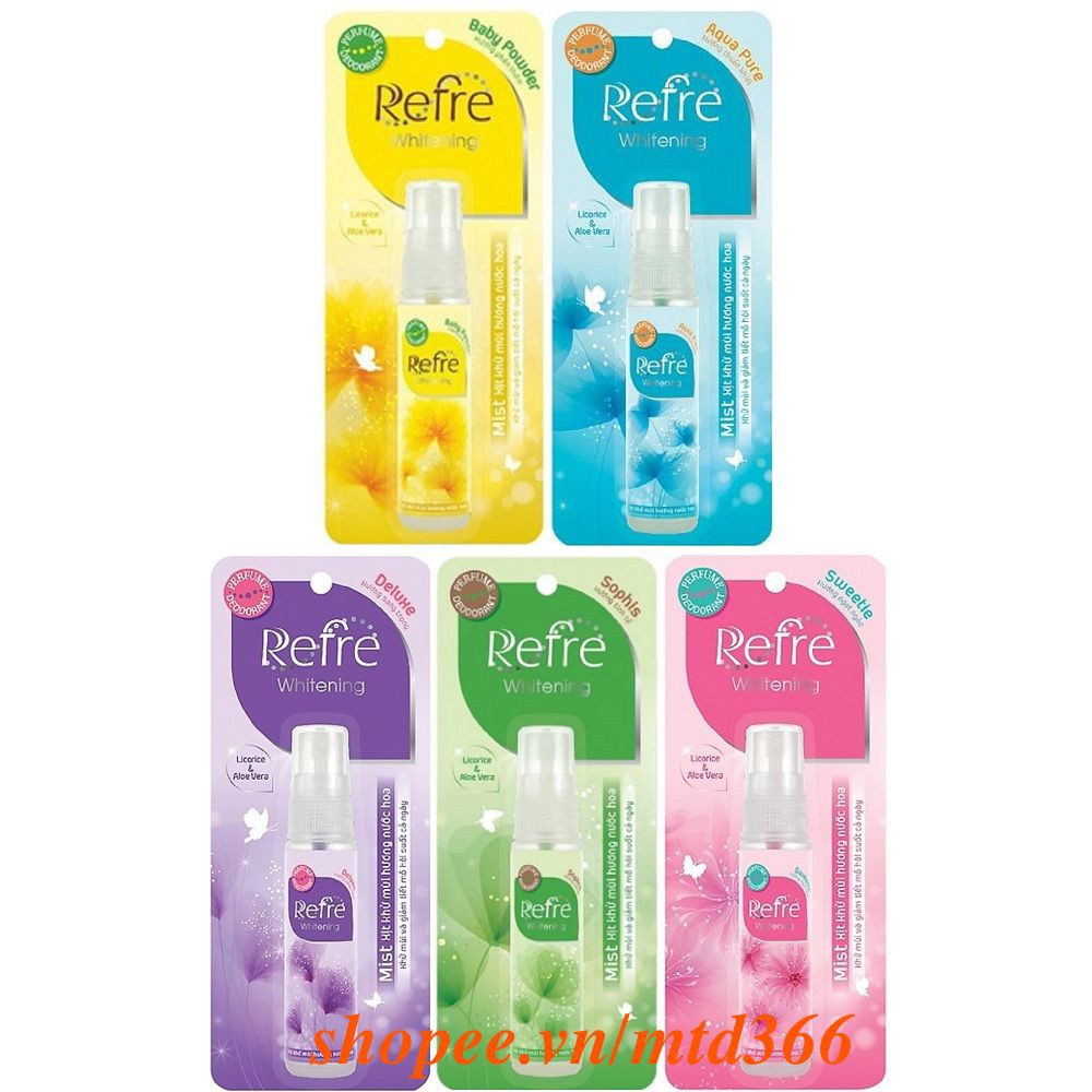 Xịt Khử Mùi Refre 30ml Với Nhiều Phân Loại Giúp Bạn Dễ Lựa Chọn Hơn | BigBuy360 - bigbuy360.vn