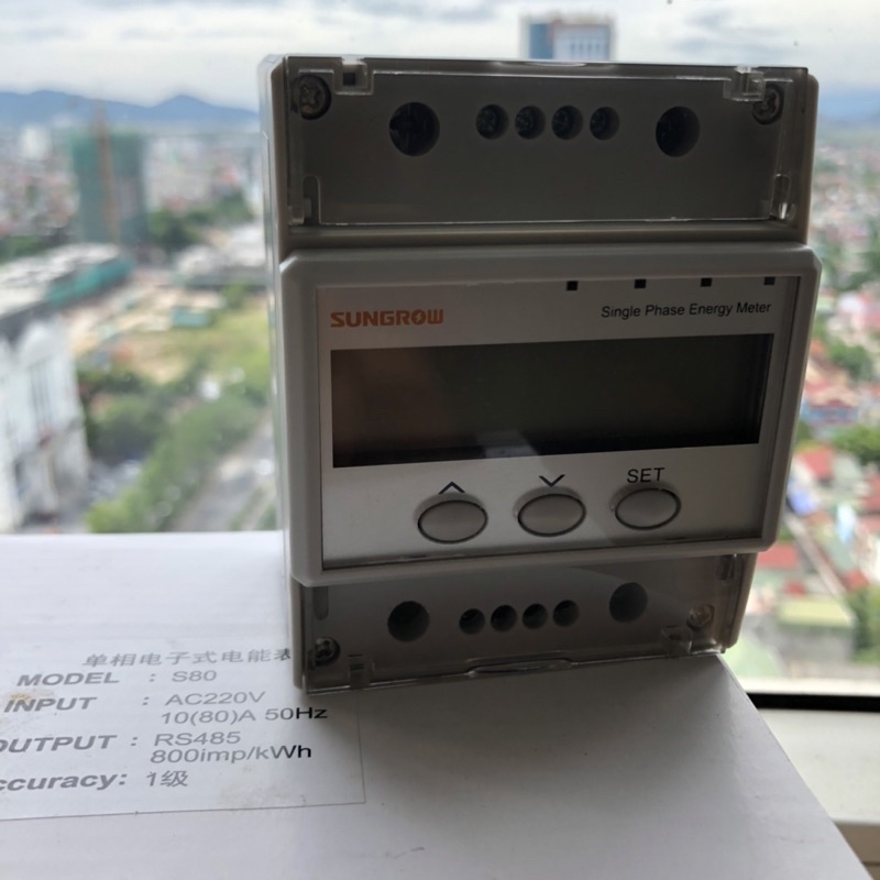 Công tơ điện tử 2 chiều Sungrow S80 cổng RS485 cho năng lượng mặt trời