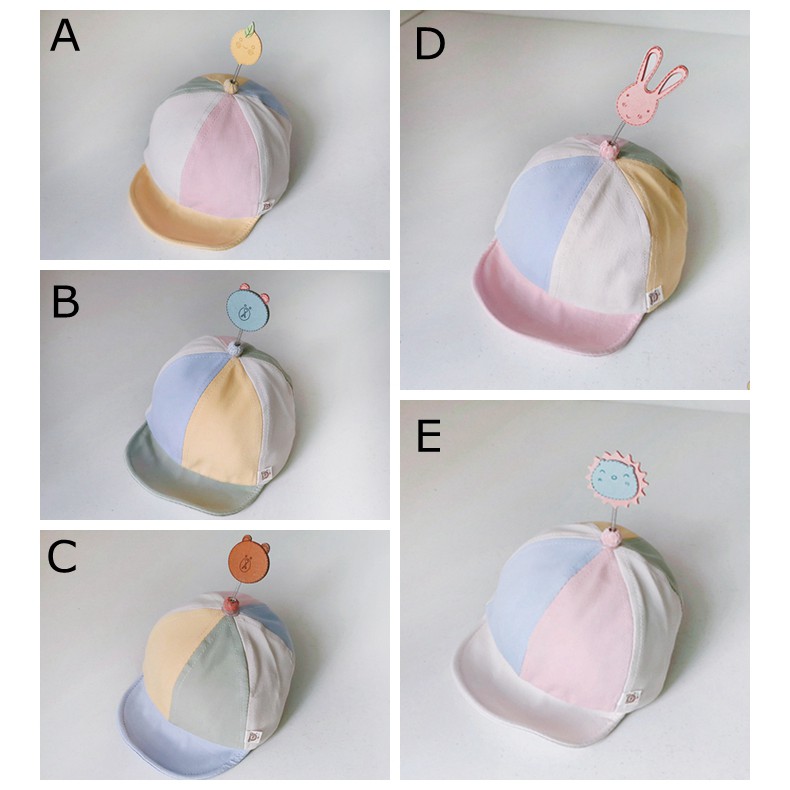 Mũ Lưỡi Trai Trẻ Em Phối Màu Đáng Yêu Thời Trang Phong Cách Hàn Quốc