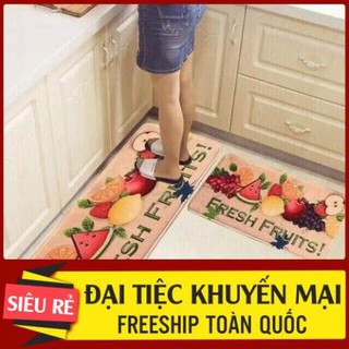 Bộ 2 thảm bếp 3d chống trơn trượt như hình tiện lợi