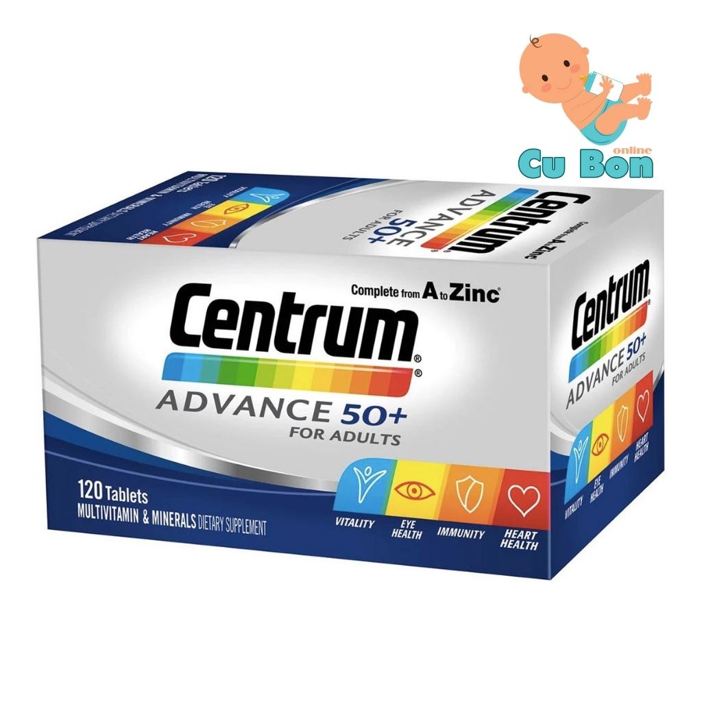Vitamin tổng hợp Centrum Advance 50+ Multivitamin 120 viên Úc bổ sung các vitamin và khoáng chất thiết yếu cho cơ thể