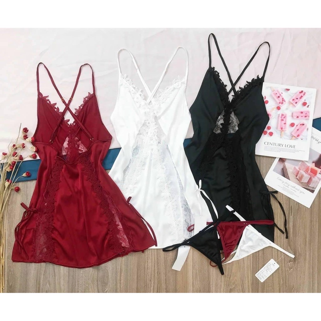 ♥️Q11.HCM♥️ [LL526] Váy ngủ sexy quyến rũ - Đầm ngủ satin lụa cô chủ nhỏ chuyên sỉ