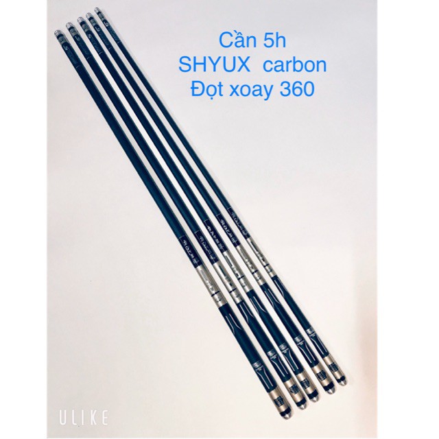 Cần câu tay 5h SHYUX carbon 3,6m-4,5m-5,4m-6,3m-7,2m siêu bền giảm giá