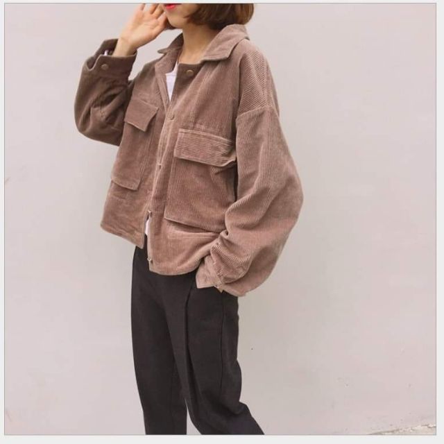 [Mã YENP45 hoàn 45% đơn 199K] Áo Khoác Thun Gân Thời Trang