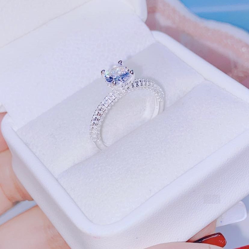 Nhẫn nữ - nhẫn nữ thân đá rất đẹp chuẩn bạc ta - Thanh bạc