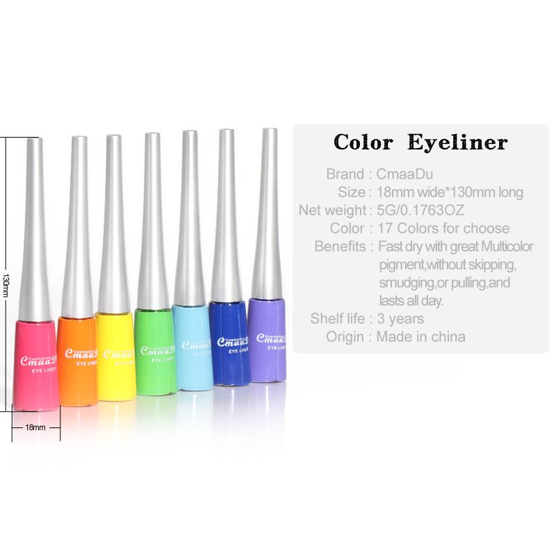 Kẻ Mắt Màu Neon Làm Chủ Đêm Tiệc CmaaDu Neon Eyeliner