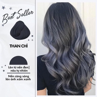 Nhuộm tóc màu than trì tặng kèm oxi trợ nhuộm