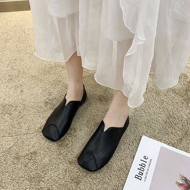 Giày Lười Da Đế Mềm Chống Trượt Thời Trang Mùa Thu Cho Mẹ Bầu