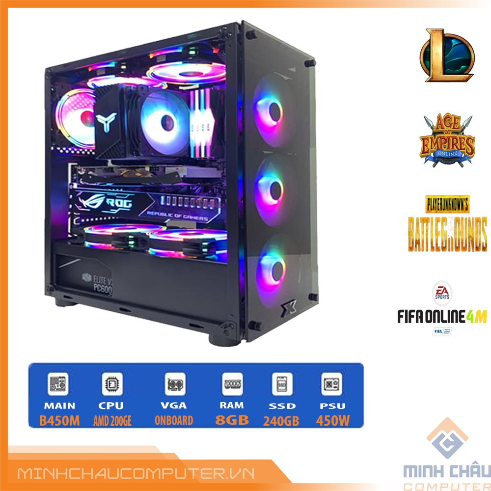 PC Gaming MCC Militia R3 200GE/ B450M/ 8GB/ 240GB/ 450W