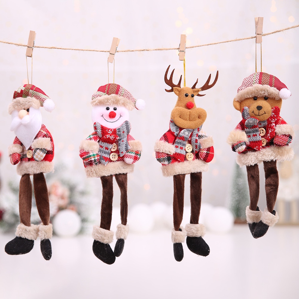 Santa claus snowman treo doll xmas tree trang trí cho trang chủ giáng sinh năm mới trang trí nội thất snowman doll merry chirstmas decor table 2023 elk doll santa claus new year