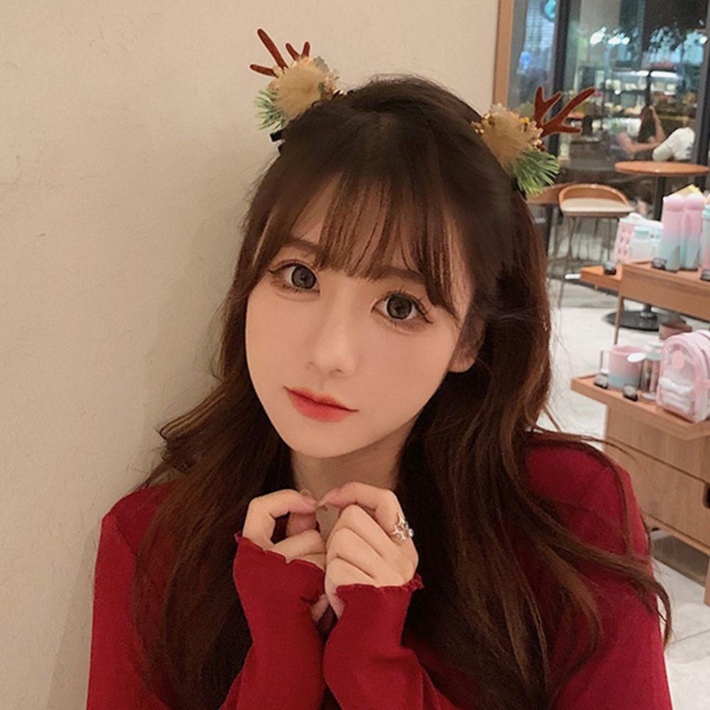 Kẹp Tóc Hình Cây Nấm Giáng Sinh Lập Thể Sáng Tạo Phong Cách Hàn Quốc Cho Nữ