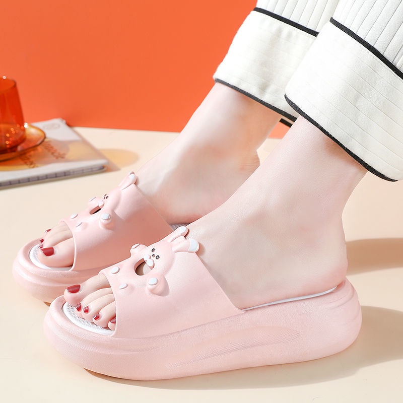 Dép Cao Gót Đế Dày Mềm Chống Trượt Họa Tiết Hoạt Hình Thời Trang Mùa Hè Cho Nữ