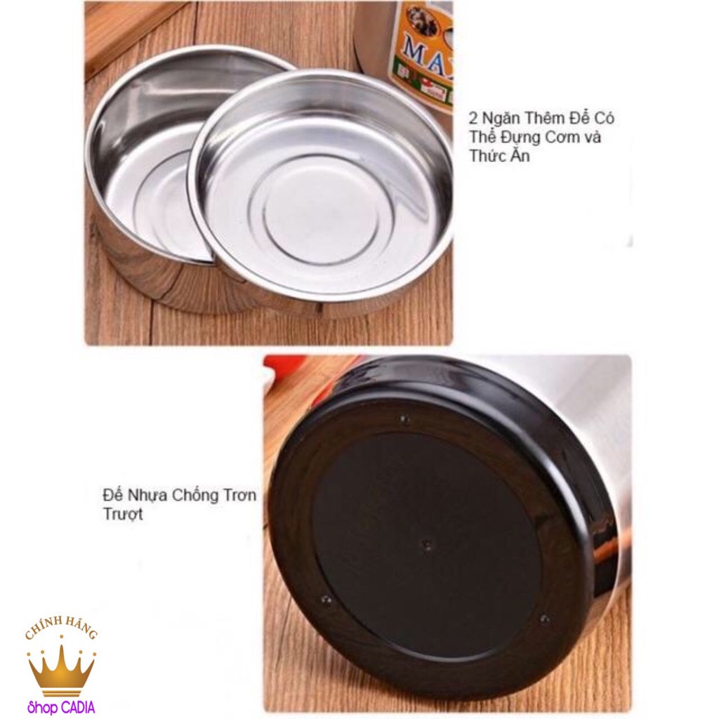 Hộp đựng cơm CAMEN giữ nhiệt Inox 304 không gỉ chia ngăn tiện lợi