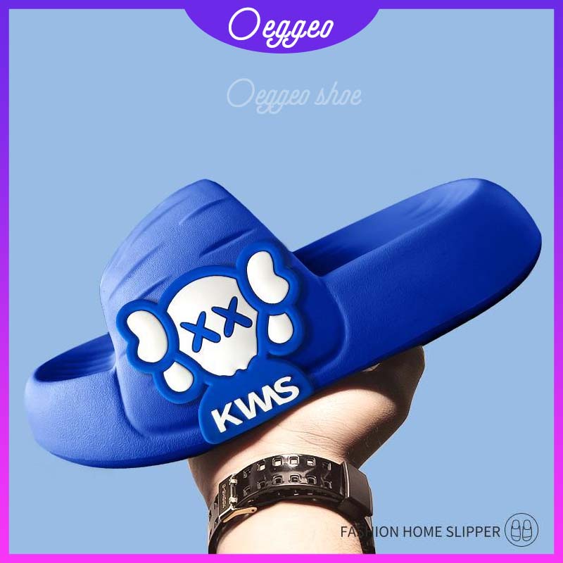 Oeggeo Dép Xỏ Ngón Mang Trong Nhà Đế Dày Họa Tiết Hoạt Hình Dành Cho Nam Và Nữ