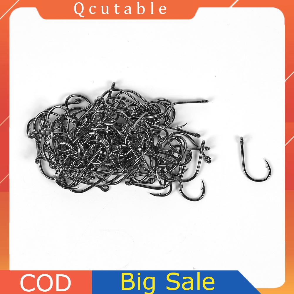 Hộp 100 Lưỡi Câu Cá Bằng Thép Carbon Cao Cấp