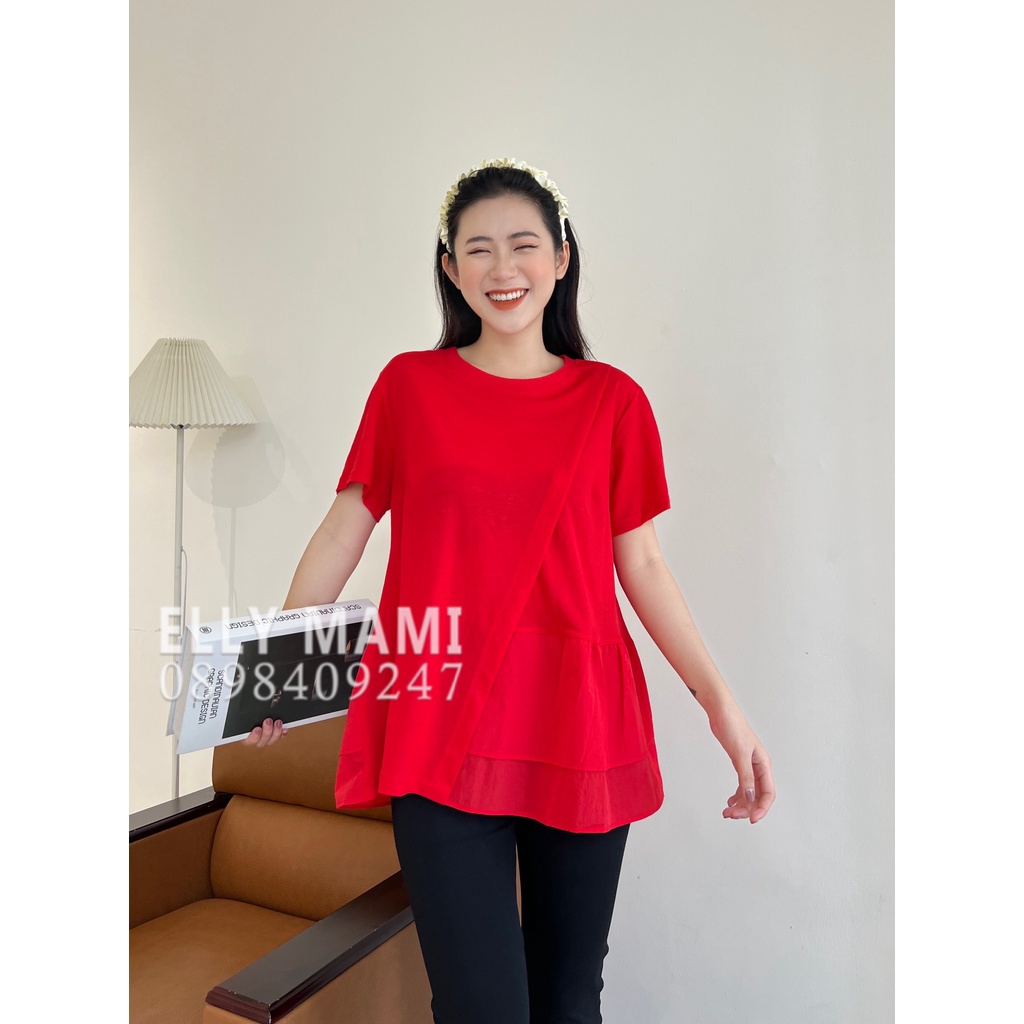 Set Áo Bầu , Bigsize Nhiều Màu , Đũi Ly , Form Dễ Mặc Thoải Mái & Sau Sinh