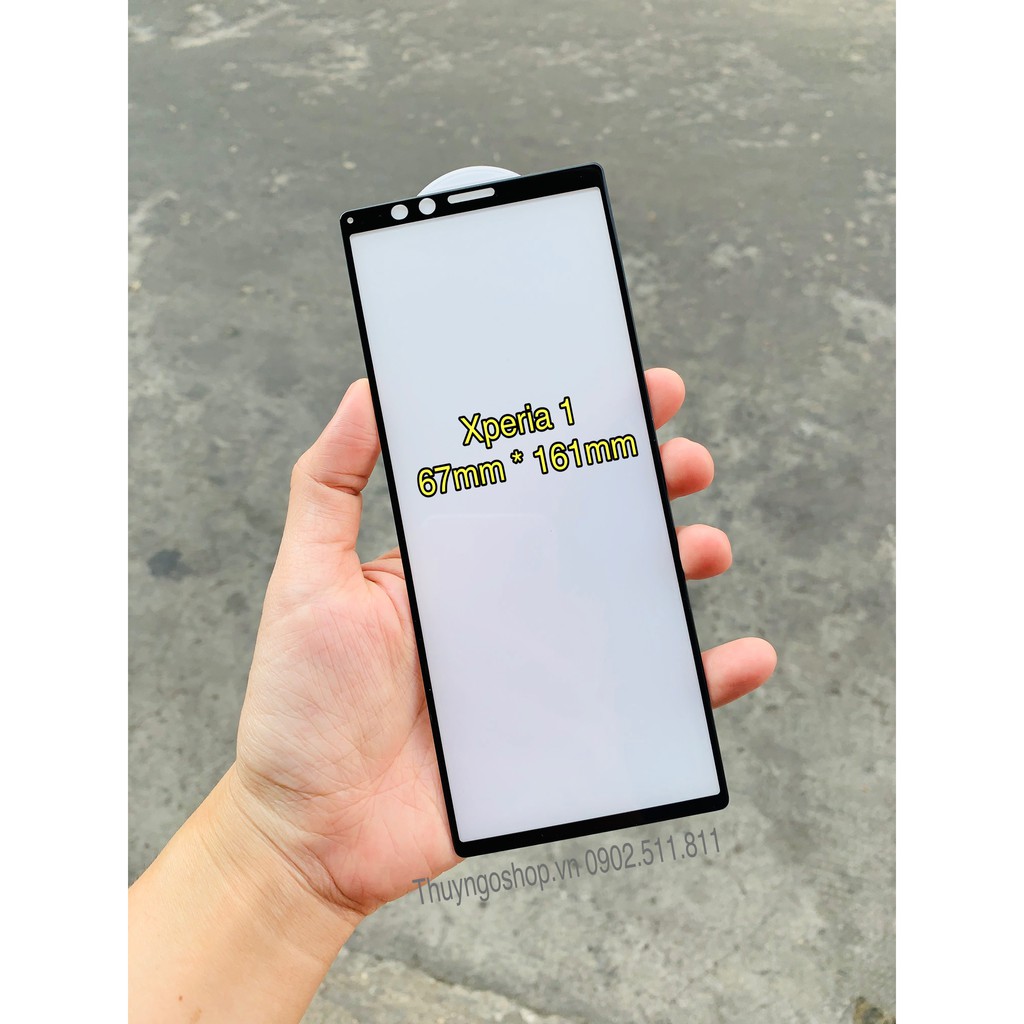 Kính cường lực full màn hình Sony Xperia 1 Mark II / Xperia 1 / Xperia 5 / Xperia 5 II - Keo 100% toàn màn hình