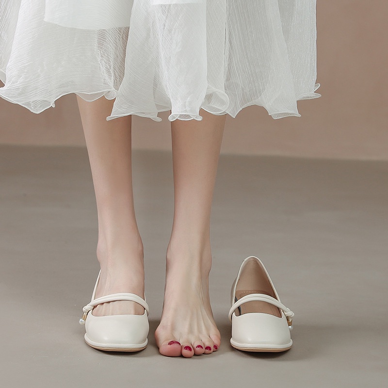 Giày Cao Gót Mũi Vuông Đế Mềm Thời Trang Công Sở Cho Nữ