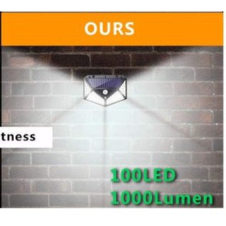 ĐÈN NĂNG LƯỢNG MẶT TRỜI ỐP TƯỜNG 100LED SIÊU SÁNG