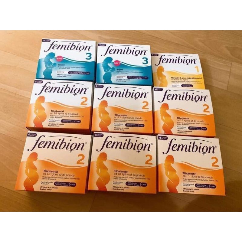 Femibion bầu chính hãng 0, 1, 2, 3 cho bà bầu số 1 Châu Âu