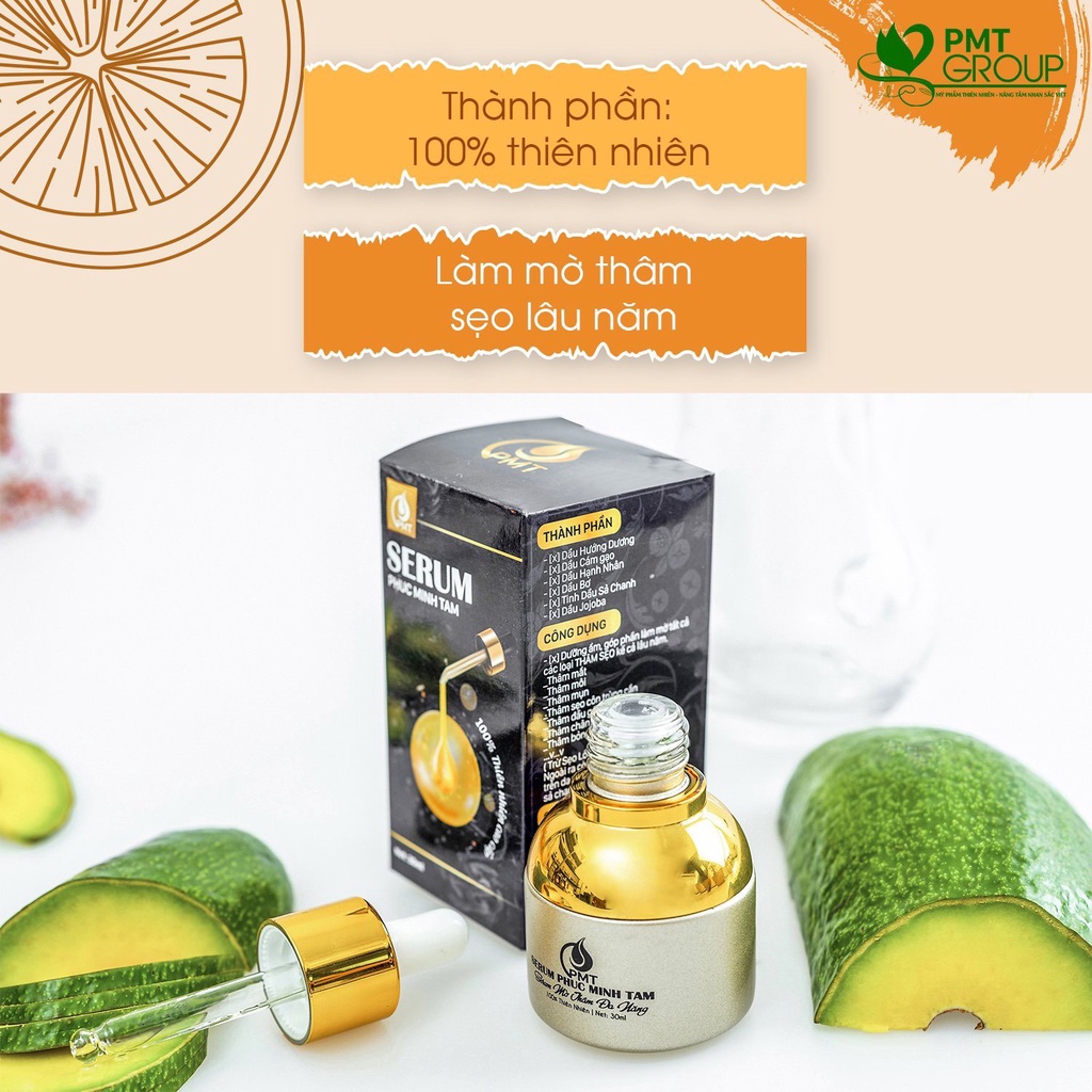 Serum Mờ Thâm Đầu Gối Khuỷu Tay Nách Môi Phúc Minh Tâm - Dưỡng Ẩm Mờ Thâm