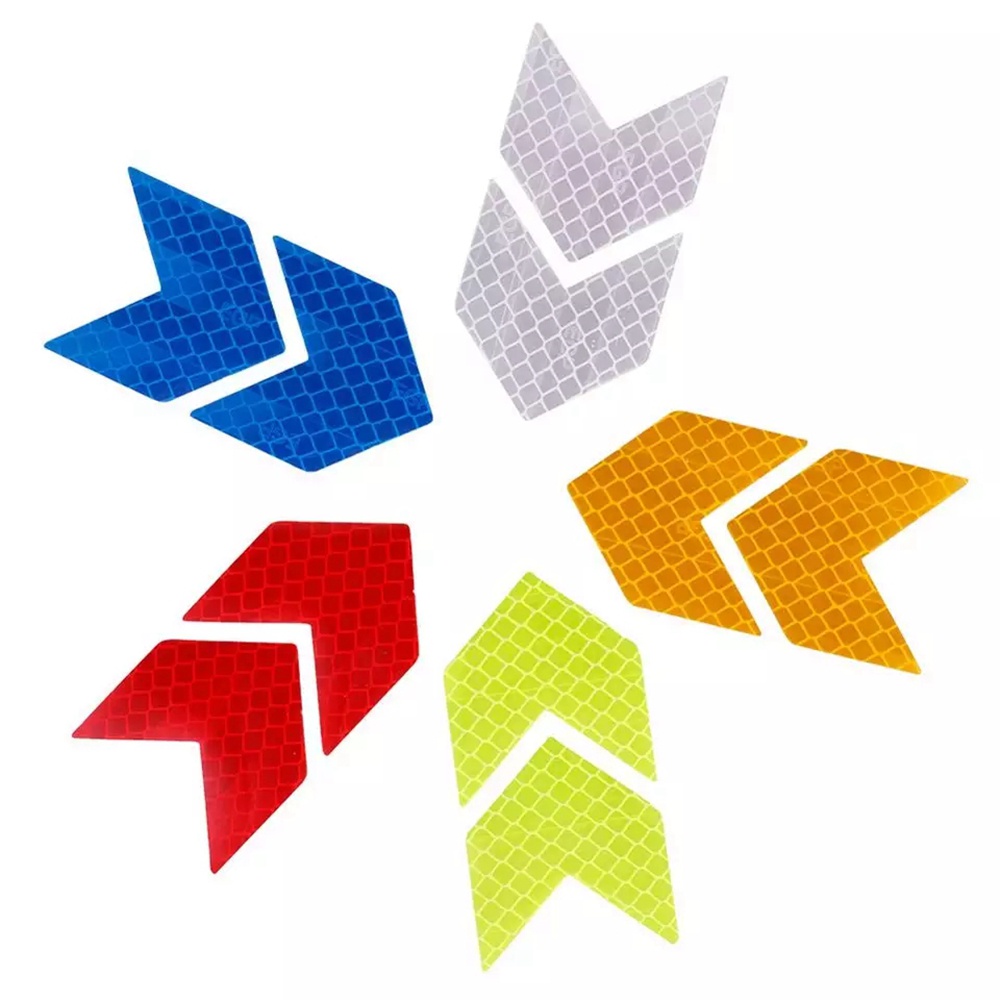 Bộ 20 Miếng Dán Phản Quang Cảnh Báo An Toàn Chống Thấm Nước Hình Mũi Tên Phản Quang Cho Xe Hơi/Xe Máy